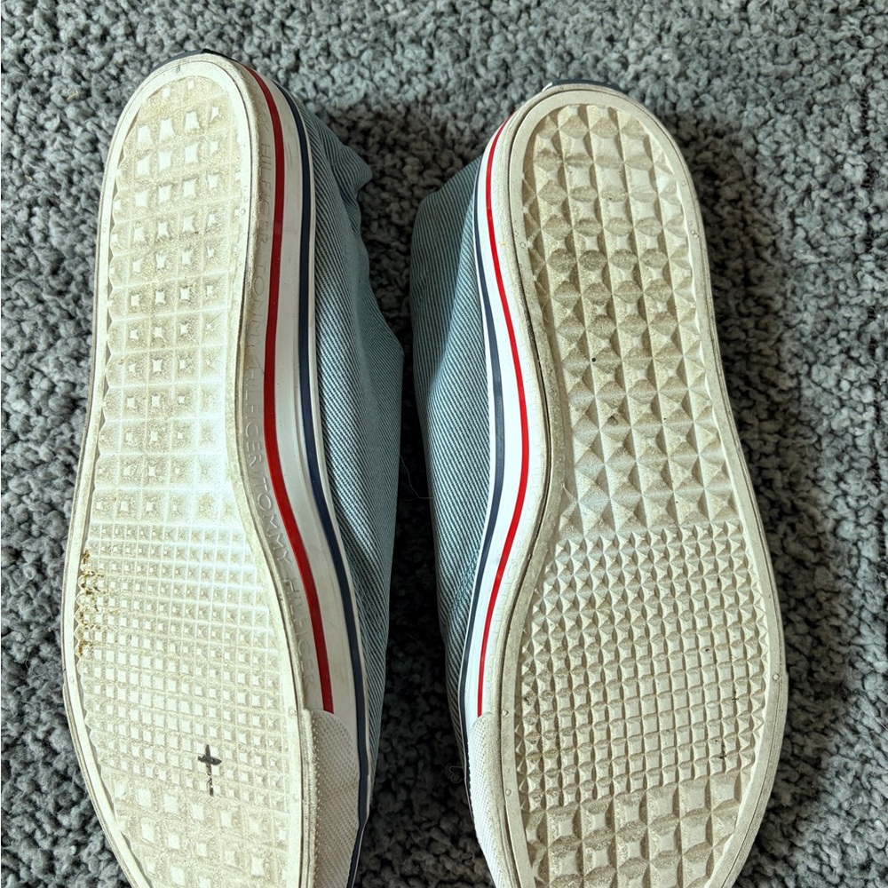 Tommy Hilfiger Light Blue Canvas Sneakers Womens 8.5 Lace Up Casual Preppy - Picture 11 of 11